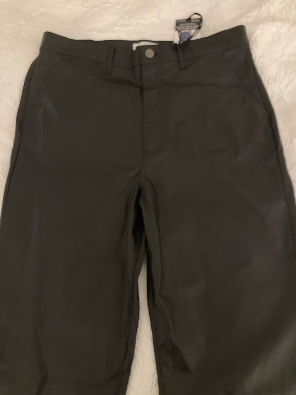 sofia by sofia vergara Black Straight Leg Faux leather Pants
